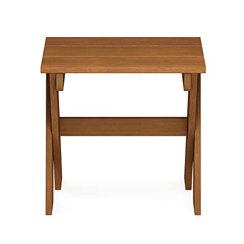 Furinno TIOMAN Compact Patio Table with X-Leg, Easy Assembly, Natural - image 6