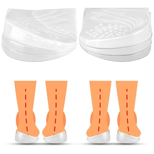 Image of 3 Layers Adjustable Heel Wedge Corrective Inserts for Supination & Pronation Correction, Adhesive Medial & Lateral Heel Insoles for Foot Alignment (6PCS,Size:L)