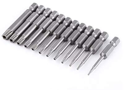 12 punte per cacciavite T5-T40 con testa Torx da