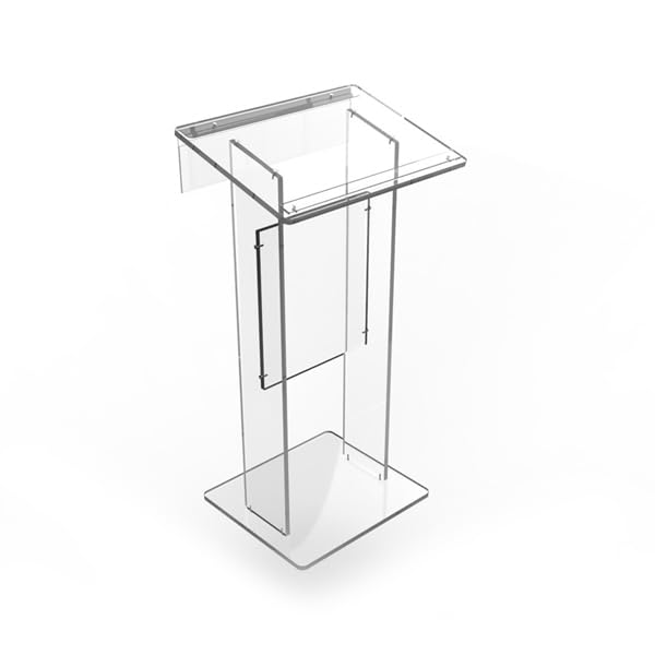 Pupitres Conférence Luxe Cristal - Haut de gamme en plexiglass transparent matière PMMA ép. 15 mm