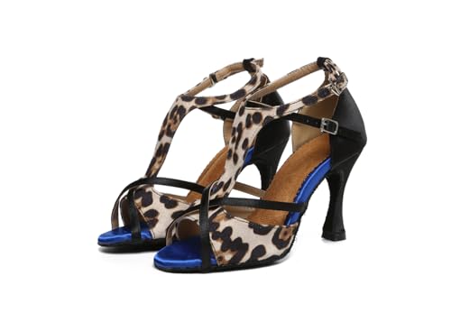 Women's Stylish T-Strap Open Toe Latin Ballroom Dance Shoes Tango Party Wedding Practice Dance Sandals3