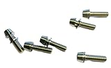 [6er Set] M5 x 18mm Titan Schrauben für Fahrrad Vorbau, DIN 912 konisch mit Unterlegscheiben, Grade 5 Titanium Bolts, Silber