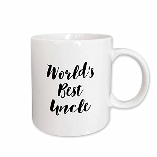 3dRose Phrase - Worlds Best Uncle 11oz Mug