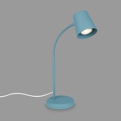 Lamparas De Mesita De Noche Azul Briloner - Lámpara de noche, lámpara de escritorio orientable, lámpara de mesa GU10 para oficina en casa con interruptor de cable, lámpara de lectura, azul paloma