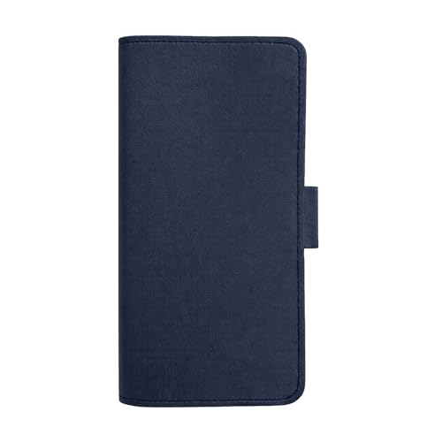 Image of Distressed Leather Checkbook Cover with Pen Holder - Handmade Full-Grain Bifold Wallet for Men & Women - Slim Checkbook Organizer for Personal & Business Use (Blue)