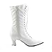 Pleaser Victorian Granny Boot 2 3/4 Inch Heel w Side Zipper 120