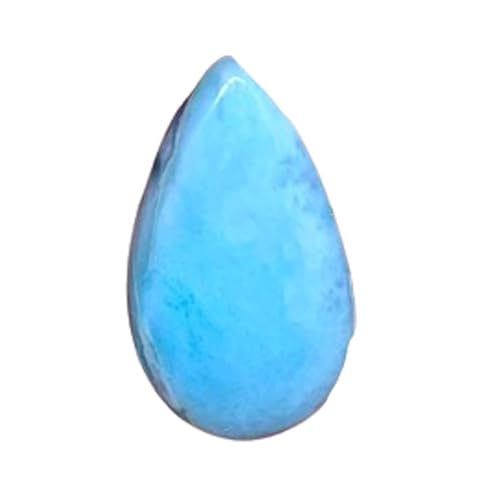 Larimar cabochon en vrac forme poire pour fabrication bijoux pendentif bague