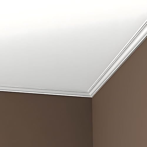 Cornisas de poliestireno XPS molduras de techo 200 cm x 3 cm x 3,2 cm pack 10 unidades 5