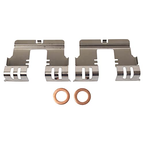 Image of TRQ Rear Brake Pad and Rotor Set Ceramic Vented Coated Rotors Calipers