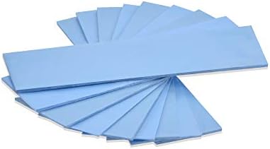 A ADWITS [ 9-Pack ] Thermal Conductive Silicone Pads, Soft Safe Simple to Apply for SSD CPU GPU LED IC Chipset Cooling -Blue
