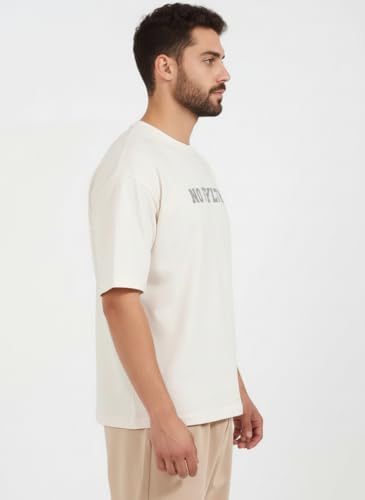 Image of FYLTR Men's Relaxed Fit Oversized T-Shirt | Cotton Blend | Round Neck and Half Sleeves Casual T-Shirt | Comfortable Summer Wear