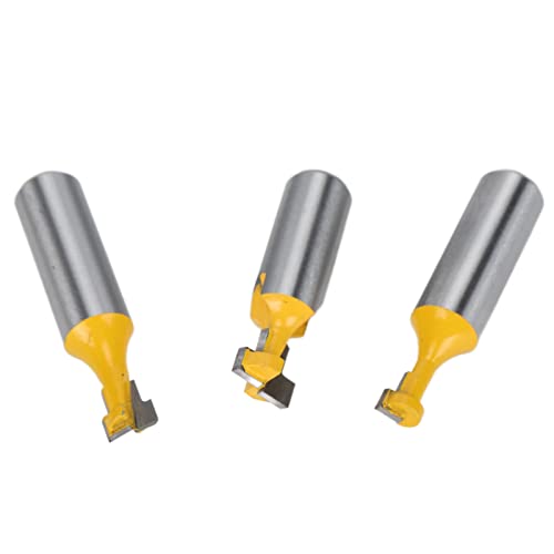 Zjchao 3pcs T-Schlitzschneider Fräser-Bits