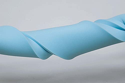 Coussins 35D Rembourrage Haute Densité Mousse Ferme pour Chaise de Salle à Manger Tabouret Canapé Fauteuil Chaise Banc Siège Mousse Blanche Facile à Travailler,Bleu,12x12in-3cm Cover