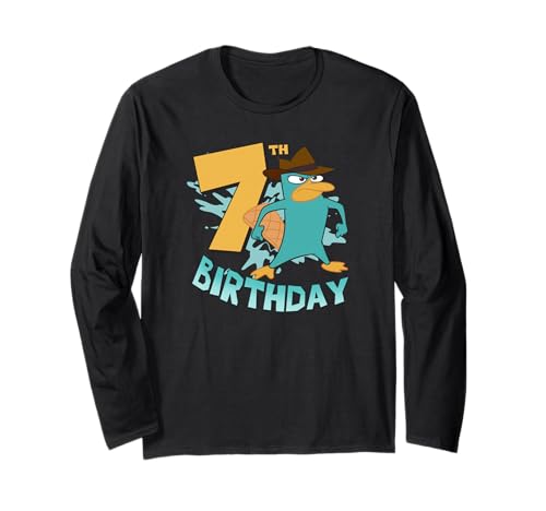 T-shirt Perry Phineas et Ferb 7 ans à manches longues pour anniversaire enfant