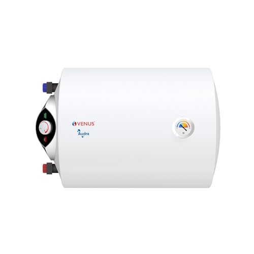 Image of Venus Audra LHS 25 Litre Storage Horizontal Water Heater (Geyser) | Ideal for False Ceiling Installation | Corrosion resistance | ISI | Free Flexible Hose | Guarantee - 7 Years on Inner Tank | 8 Bar