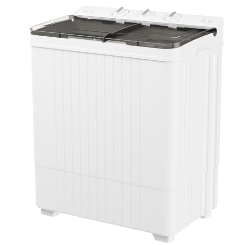 INTERGREAT Portable Washing Machine, 28lbs Twin Tub Mini Washer Compact
