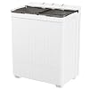 Portable Washing Machine, Twin Tub 28 Lbs Capacity Laundry, Mini Compact Washer and Spin Dryer Combo with Spin Cycle for Home, RVs, Apartment, Grey