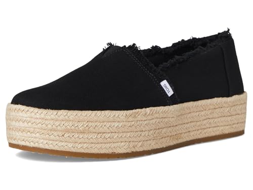 Image of TOMS Women's Valencia Platform Espadrille, Textile Upper, OrthoLite Insole