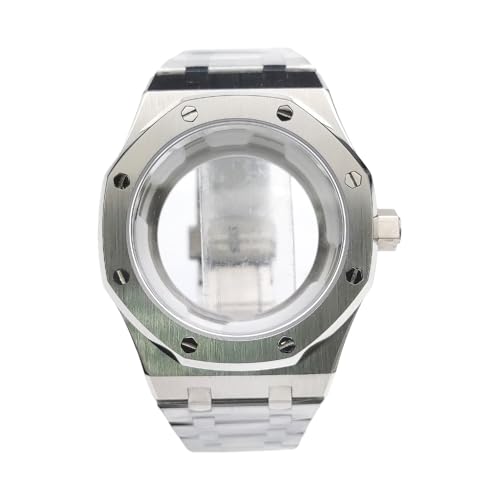 Bracelet intégré et kit boîtier montre 42mm octogonal pour cadran 31,3mm