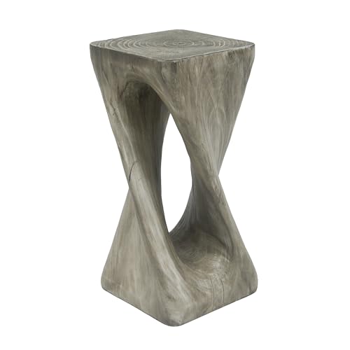 Merax Twist Shape MGO Accent Side Table, Unique Modern End Table with Wide Pedestal & Tabletop, Small Drink Tables for Living Room, Bedroom Night Stand Bedside Table, No Assembly Required, Grey by Merax - Used condition - Image 6