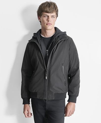 DKNY Men's Water Resistant Hooded Durable Casual Jacket2