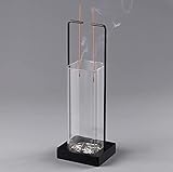 Hukalw Incense Holder for Sticks, Upside Down Incense Burner with Removable Glass Ash Catcher Anti-A
