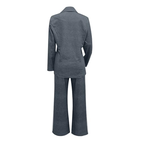 uhnmki Jasperbelly Women's Lapel Long Sleeve Casual Suit, Jasperbelly Casual Suit, Women's 2 Piece Casual Suit3