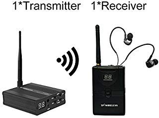 TP-WIRELESS 2.4GHz Professional in-Ear Digital Wireless Stage Audio Monitor System (1 Transmitter and 1 Receiver)