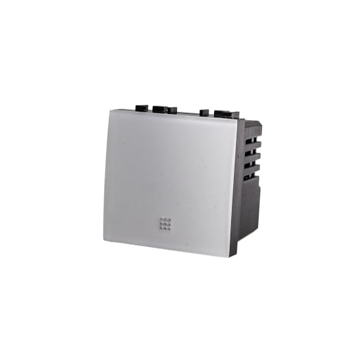 Termostato conectado WiFi empotrable compatible con Bticino Living, ocupa 2 módulos, color blanco, para caldera, caldera y aplicación Tuya con pantalla táctil