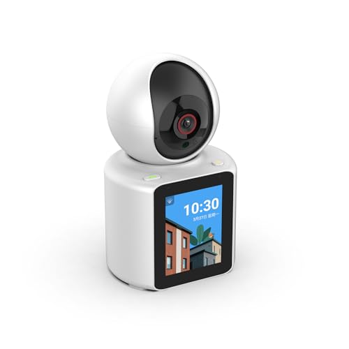 Telecamera di sorveglianza per interni con schermo da 2,8 pollici - videocamera bidirezionale 64G WiFi con comunicazione AI motion - telecamera intelligente per bambini anziani cani da compagnia