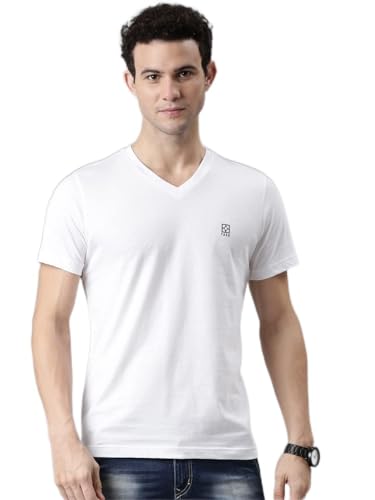 Image of F A S O Mens Organic Cotton V-Neck T-Shirt