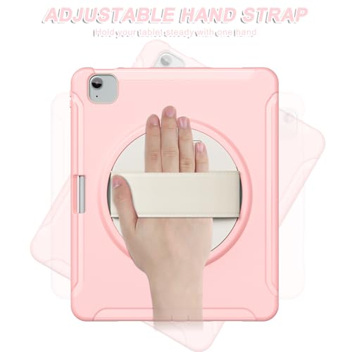 Protection iPad Pro 12.9 silicone rose avec support et range stylet