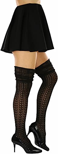 Image of ToBeInStyle Women's Over The Knee Knit Thigh High Warm Socks