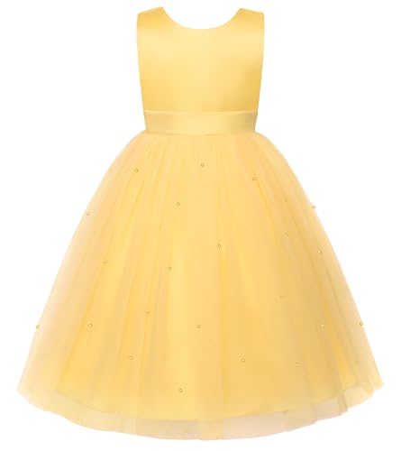 Image of JerrisApparel Flower Girls Dress Wedding Satin Dresses Princess Birthday Party Prom Ball Gown