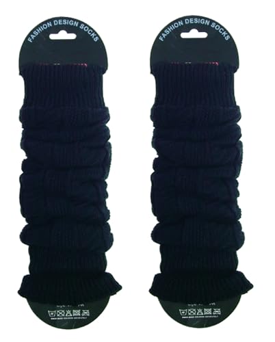Leo Design 2X Natural Lambs Wool Women Leg Warmers- Lambs wool & Polyamide Blend- Cable knitted LegWarmer, Ankle Warmers