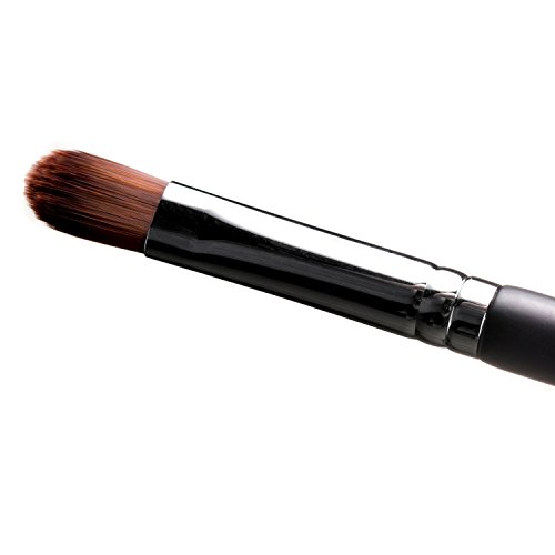 Beauty Junkees Professional Concealer Brush: Under Eye Makeup Brush with Tapered Synthetic Bristles - Small Flat Make Up Brushes for Full Coverage and Precision Blending, Concealing, Color Correcting