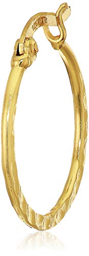 Amazon Essentials Sterling Silver Hammered Hoop Earrings , (previously Amazon Collection)