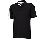 adidas Golf Men's Climacool 3 Stripes Polo Shirt, Black/White/Vista Grey, Medium
