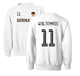 Tutiinca Germany Woltemade 11 Soccer Inspired Jersey Style YOUTH Crewneck Sweatshirt (White, Youth Large)