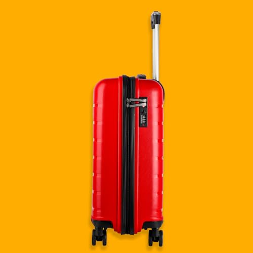 Image of Arctic Fox Parrot 20 inch Hard Shell Cabin Trolley Bag | Polypropylene |8 Wheels 360 Degree Wheeling System Luggage Trolley Bags for Travel (Red)