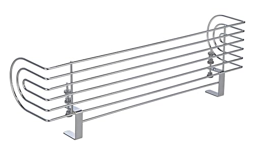 mucHome Herdschutzgitter aus Metall ca. 60 x 18,5 x 14 cm - Metallgitter für Herd - Kinderschutz für Herd mit Schraubzwingen Kinderschutzgitter Schutzgitter für jede Arbeitsplatte geeignet