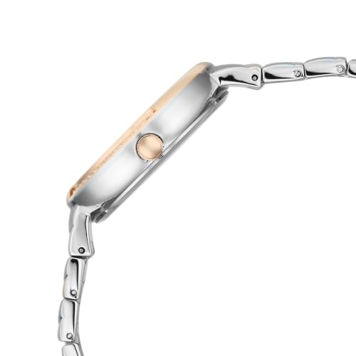Image of Titan Raga Spotlight 2.0 Quartz Analog 3Hands Display Silver Dial IPRG+Steel Look Color Strap Watch for Women - 95427KM01