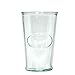Amici Home Milk Glass | 11 Oz | Italian Made, Clear Recycled Glass with Green Tint | Cute Glass with Cow Motif for Milk, Water, Juice, Cocktails, Fresh Drinks (Set of 6)