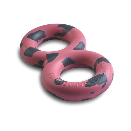 Goughnuts Dog Toys for Aggressive Chewers | Virtually Indestructible Pull Toy for Breeds Such as Pit Bulls and German Shepherds | Heavy Duty Tug Dog Toy | Medium | Pink