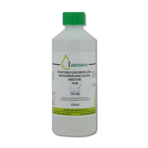 70:30 VG:PG Pflanzliches Glycerin: Monopropylenglykol-Mischung EP/USP-Qualität gentechnikfrei farblos und geruchlos 500 ml