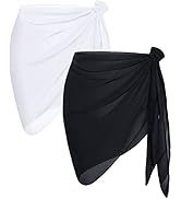 AVAYUU 2 Stück Damen Strand Wrap Sarong Vertuschung Chiffon Badeanzug Kurz Bikini Cover up Wickel...