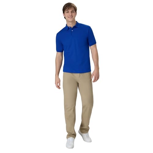 Hanes Men's Short-Sleeve Jersey Pocket Polo (Pack of 2), Deep Royal, XX-Large - image 7