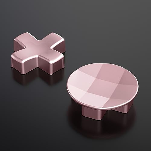 Image of eXtremeRate 2pcs Metalic Rose Gold Magnetic Stainless Steel D-Pads, for Xbox Elite 1 /2 Controller, Replacement Parts Directional Pad Button Kits for Xbox One Elite & Xbox One Elite Series 2 Controller