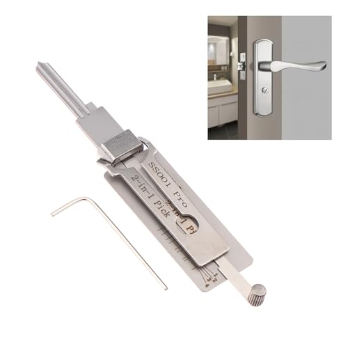 CiLiHai SS001 Pro 2 in 1 Lock Pick & Master Key Decoder, Stainless Steel, Mortise Lock, Lock Picking Tool, Professional Kit