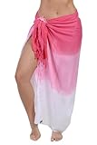 This pink and white sarong takes up very little space to pack and is what women wear in Mexico around the pool